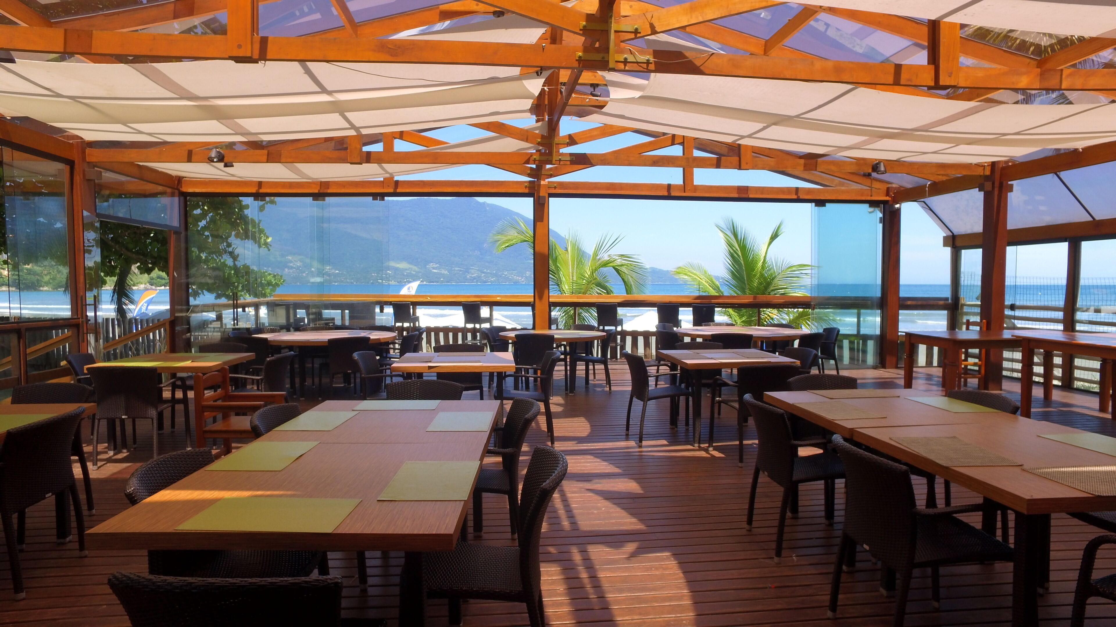 breakfast, lunch, dinner served; beach views