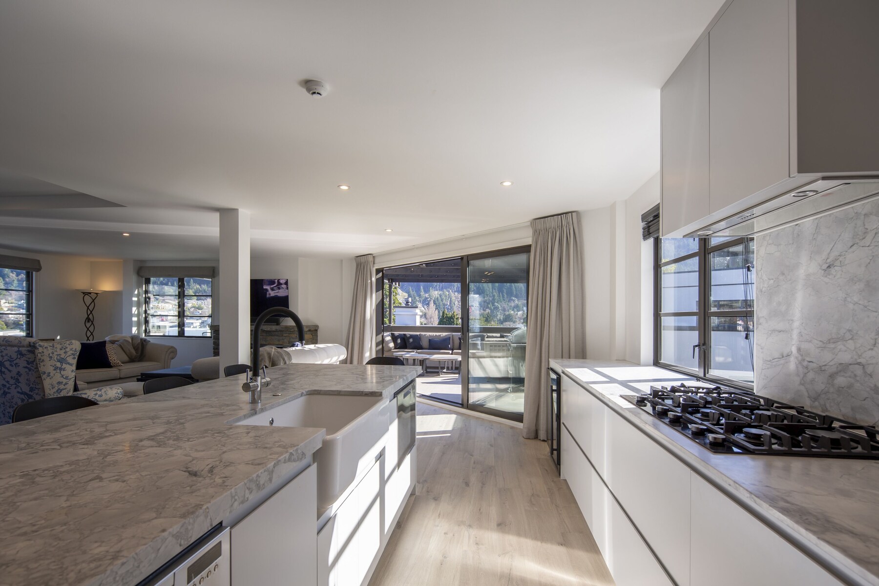 Walter Peak Penthouse | Private kitchen | Espresso maker, coffee/tea maker, fridge, stovetop