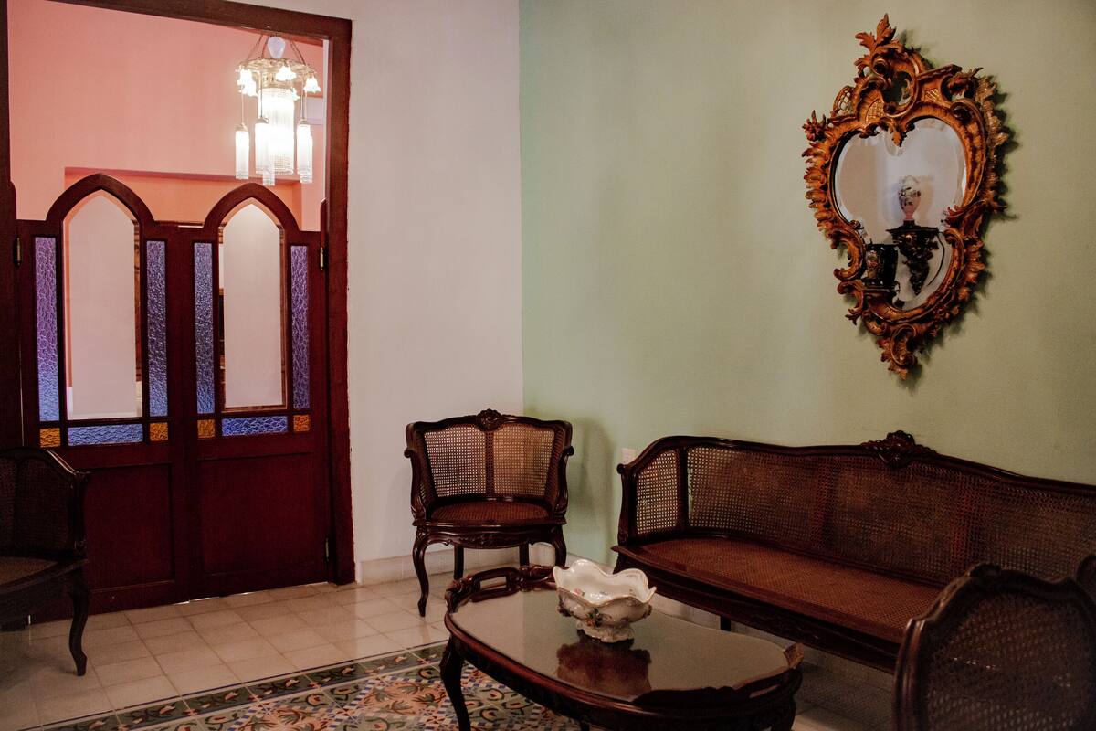 master suite adults only | living area | 32-inch lcd tv with digital channels, tv, ipod dock