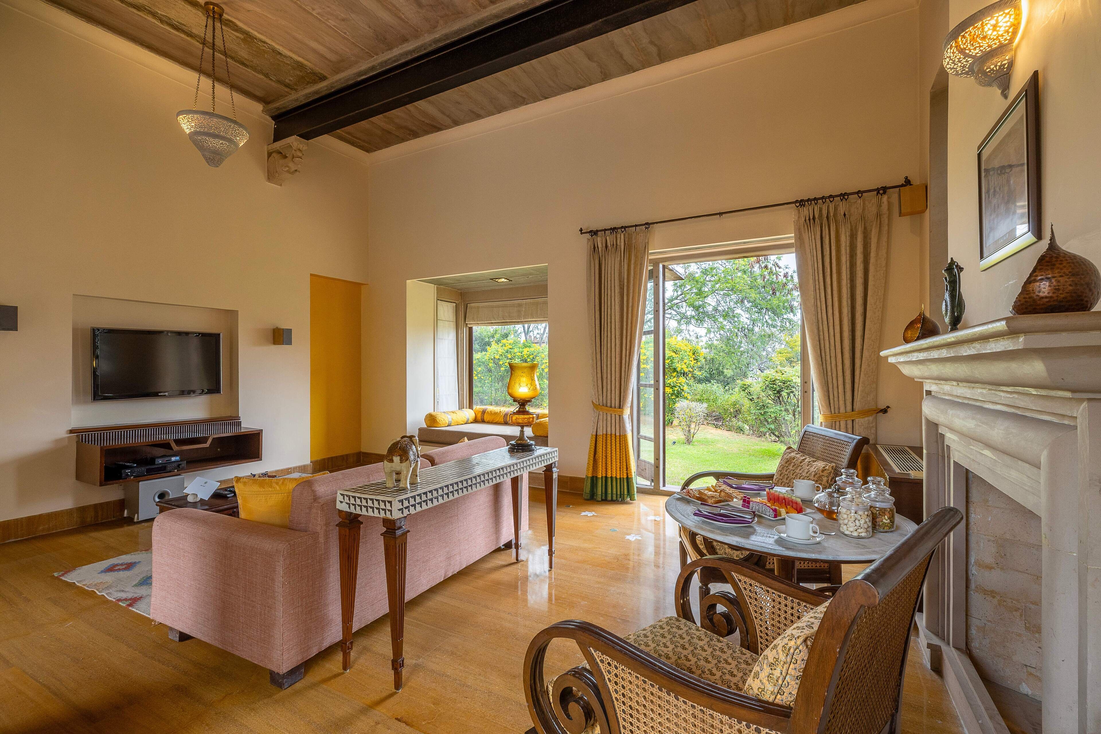 Luxury Garden & Spa Villa | Living area | 42-inch LCD TV with satellite channels, TV