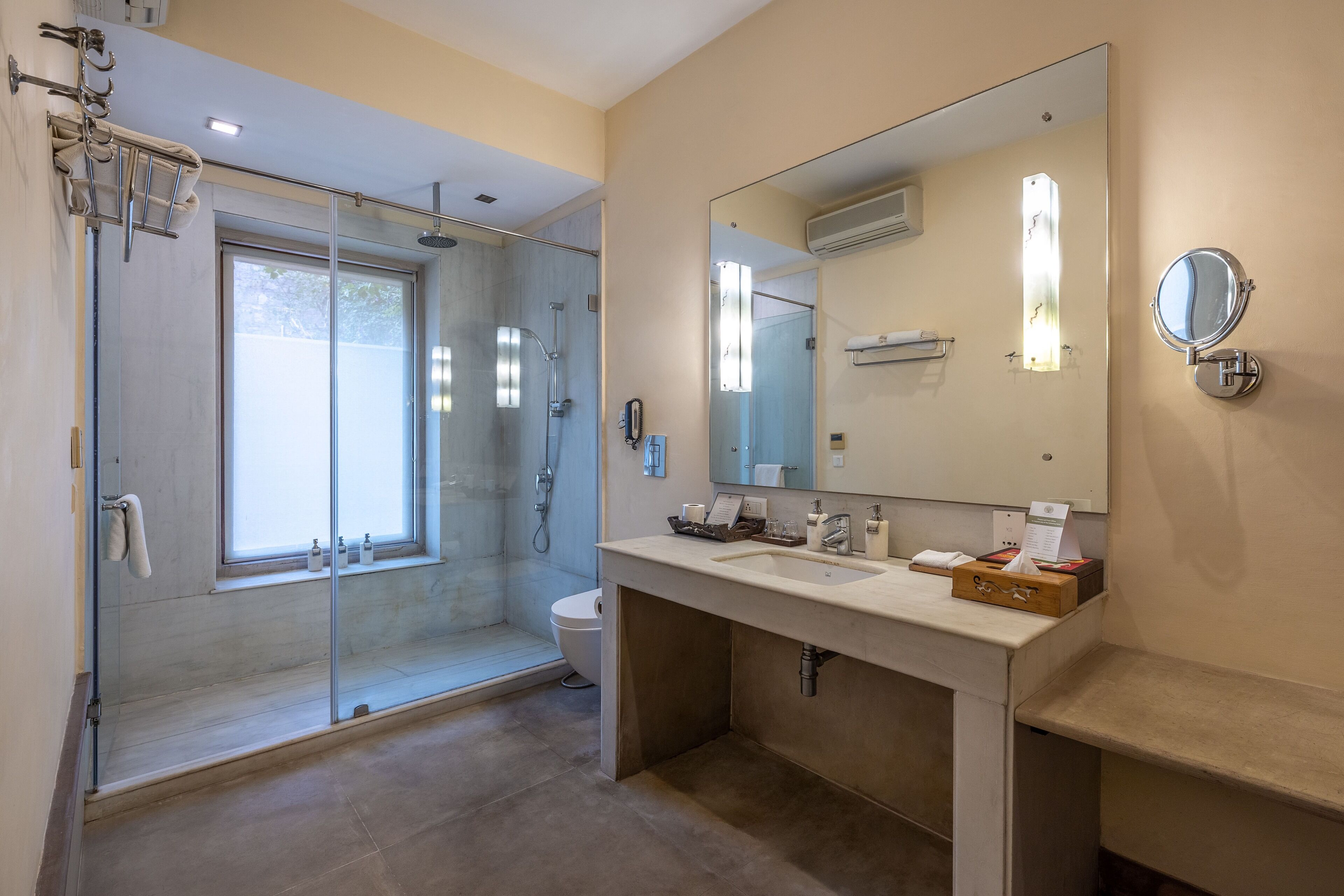 2 bedroom luxury pool and spa villa | bathroom | separate bathtub and shower, deep-soaking bathtub