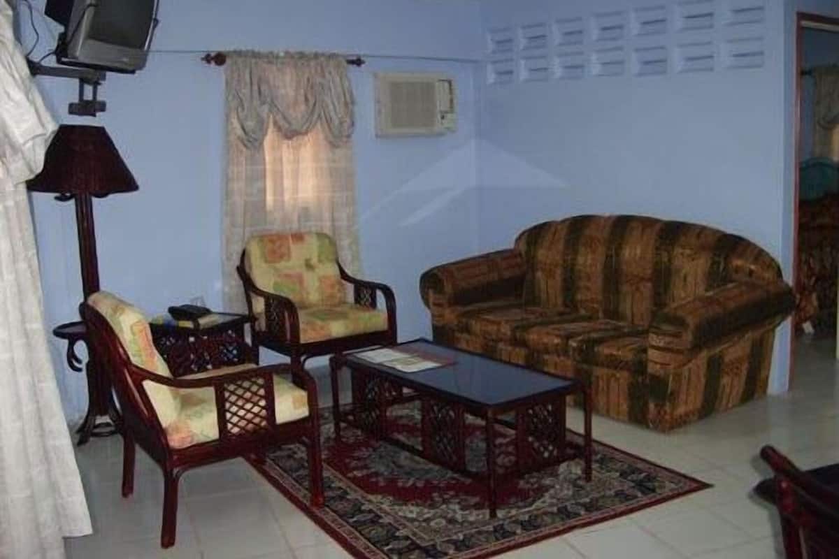 Apartment, 1 Queen Bed with Sofa bed | Living room | 32-inch TV with satellite channels