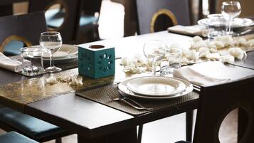 Breakfast, lunch, dinner served; Moroccan cuisine, alfresco dining