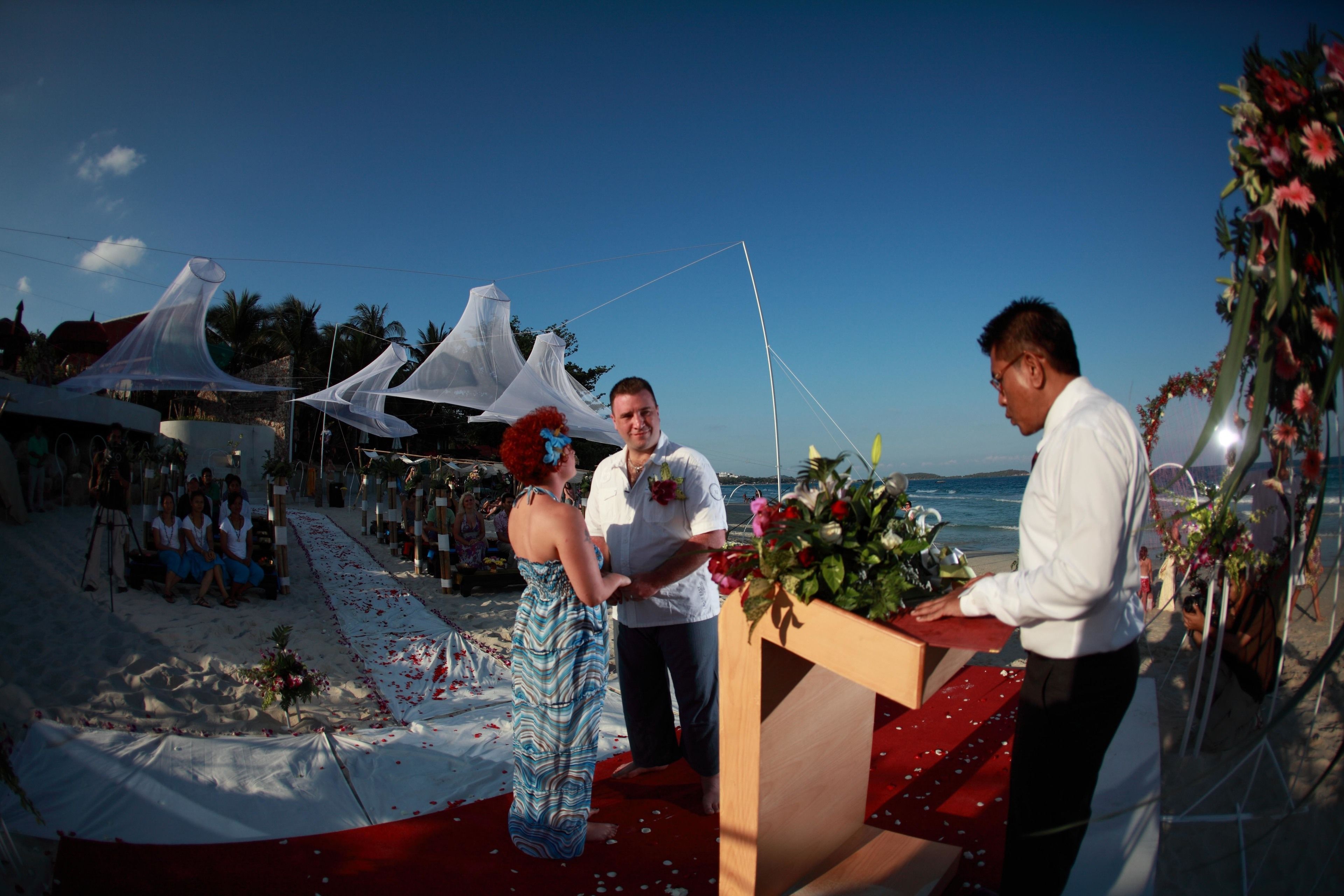 outdoor wedding area