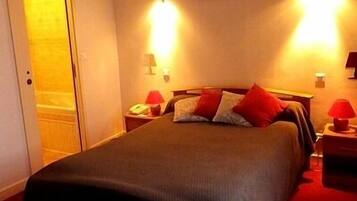 Egyptian cotton sheets, premium bedding, memory-foam beds, desk