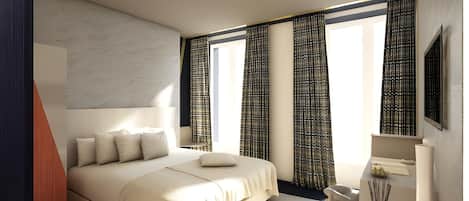 Premium bedding, minibar, in-room safe, desk