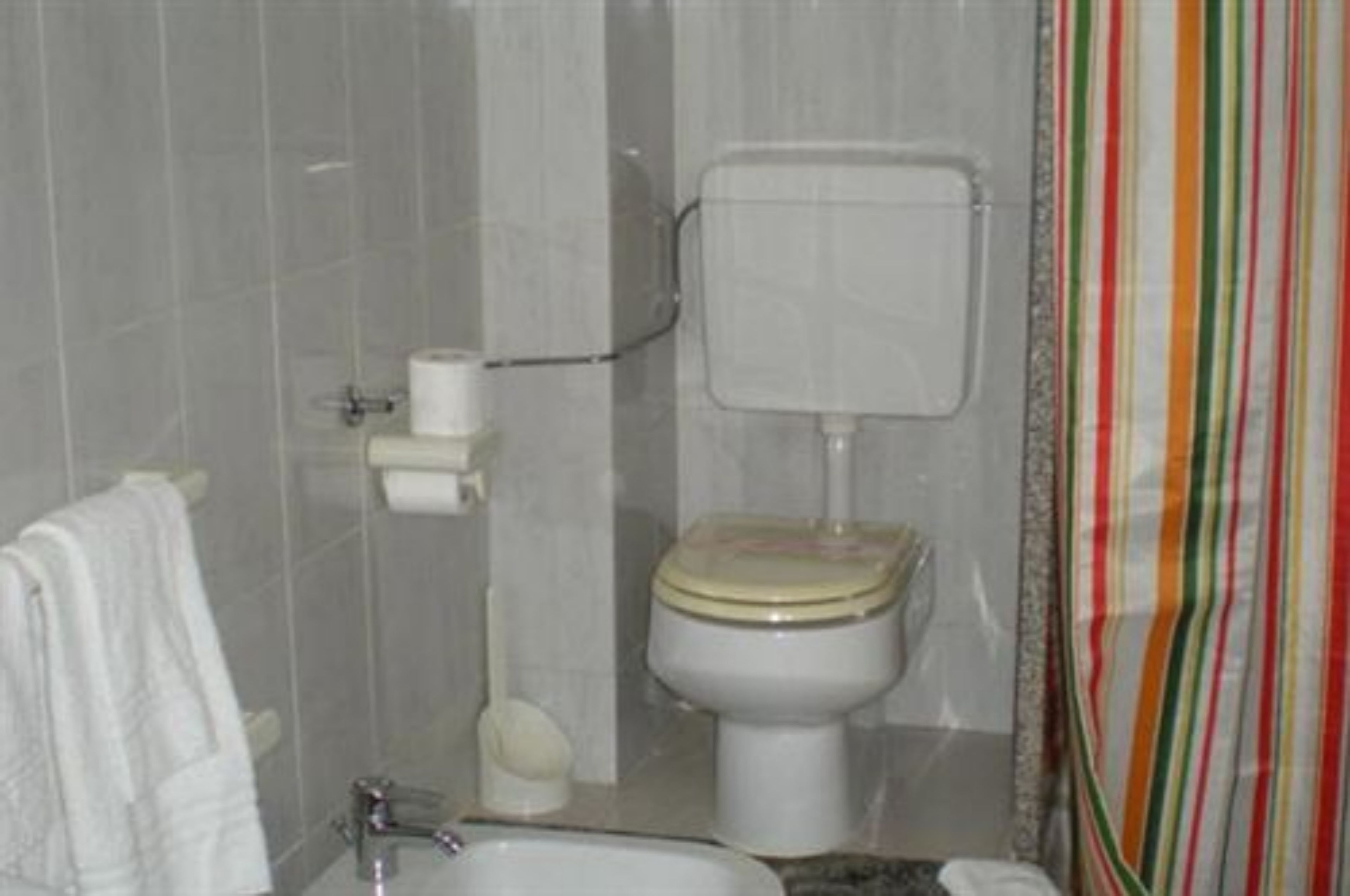 free toiletries, hair dryer, bidet, towels