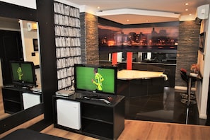 Luxury Room, Jetted Tub (Only adults) | Pillowtop beds, minibar, in-room safe, laptop workspace