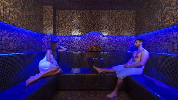 Sauna, hot tub, Turkish bath, body treatments, body wraps, body scrubs