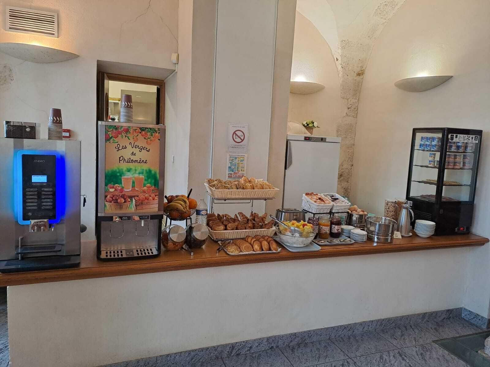 daily buffet breakfast (eur 13 per person)