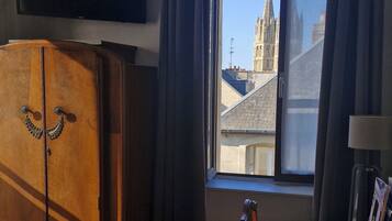 Individually decorated, individually furnished, desk, iron/ironing board