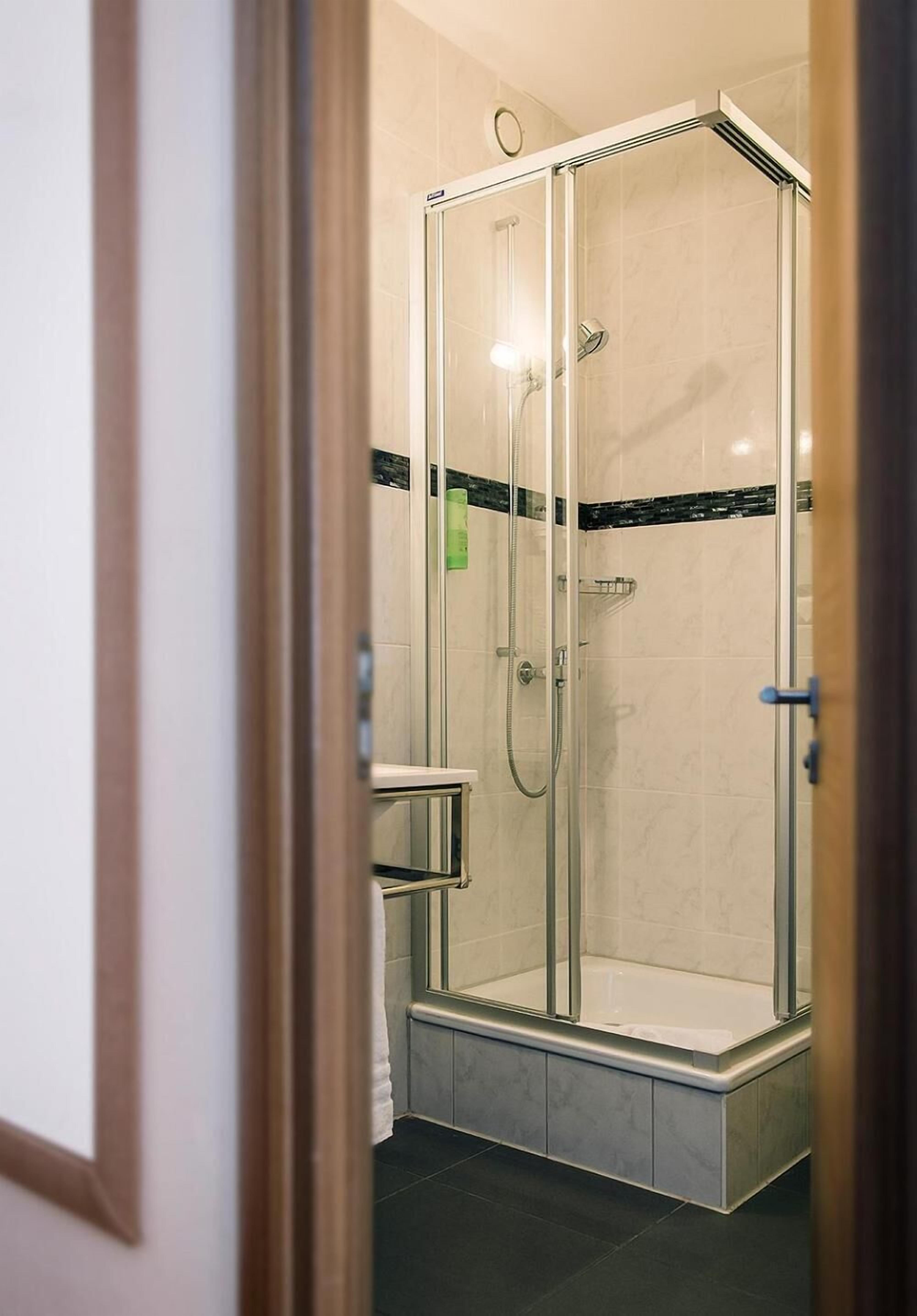 free toiletries, hair dryer, towels