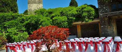 Outdoor wedding area