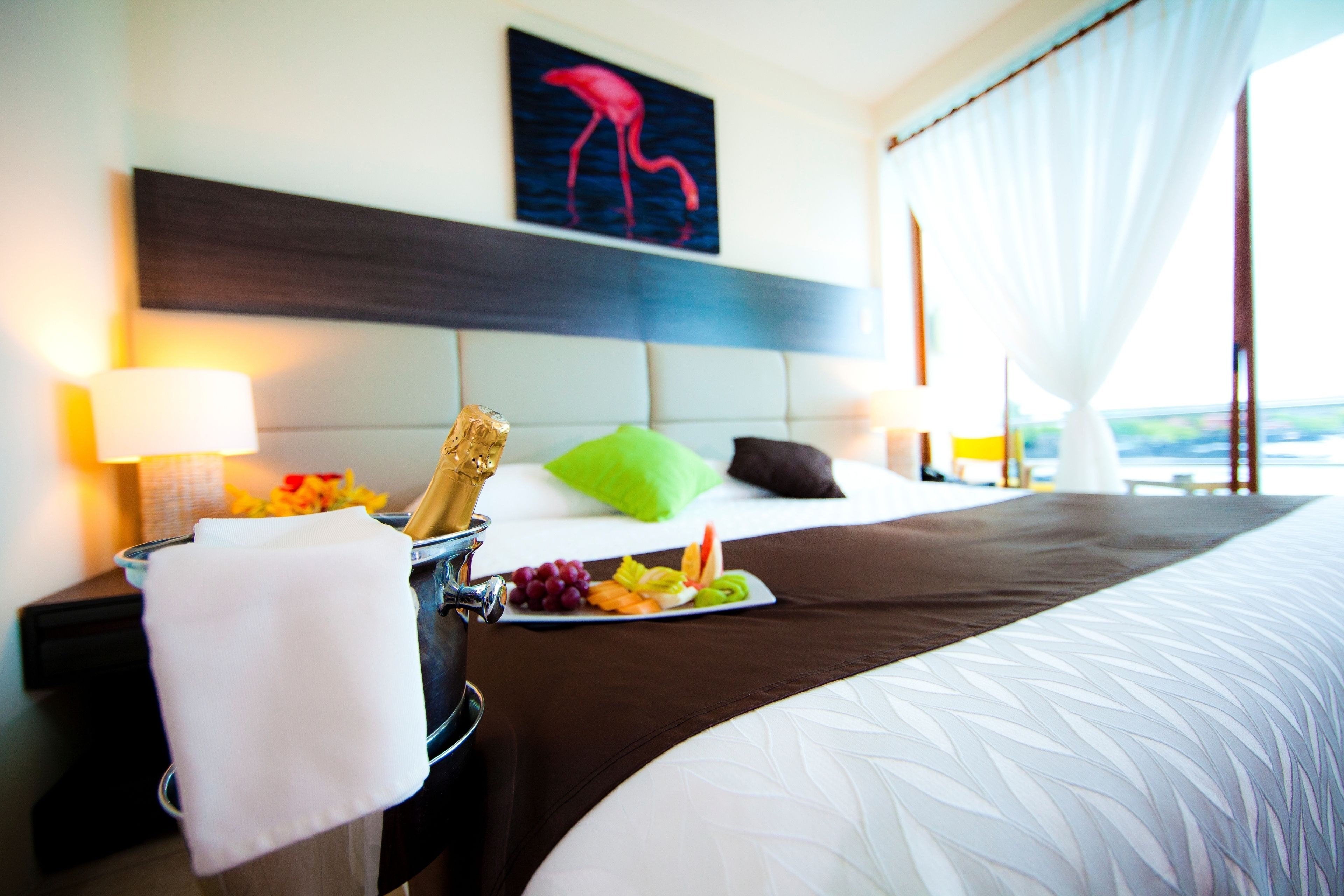 Premium bedding, free minibar, in-room safe, individually decorated