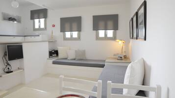 Executive-værelse (Maisonette) | Stue | LCD-tv, dvd-afspiller