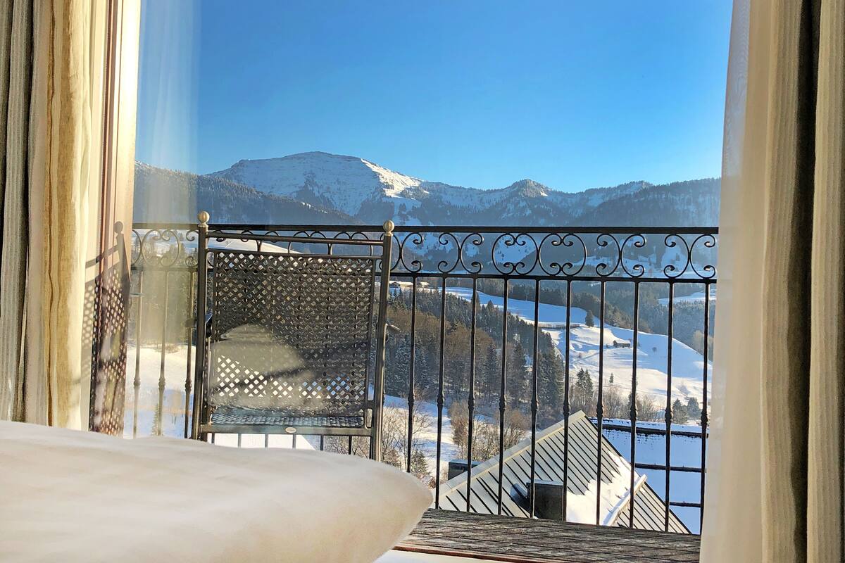 junior suite, balcony, mountain view | view from room