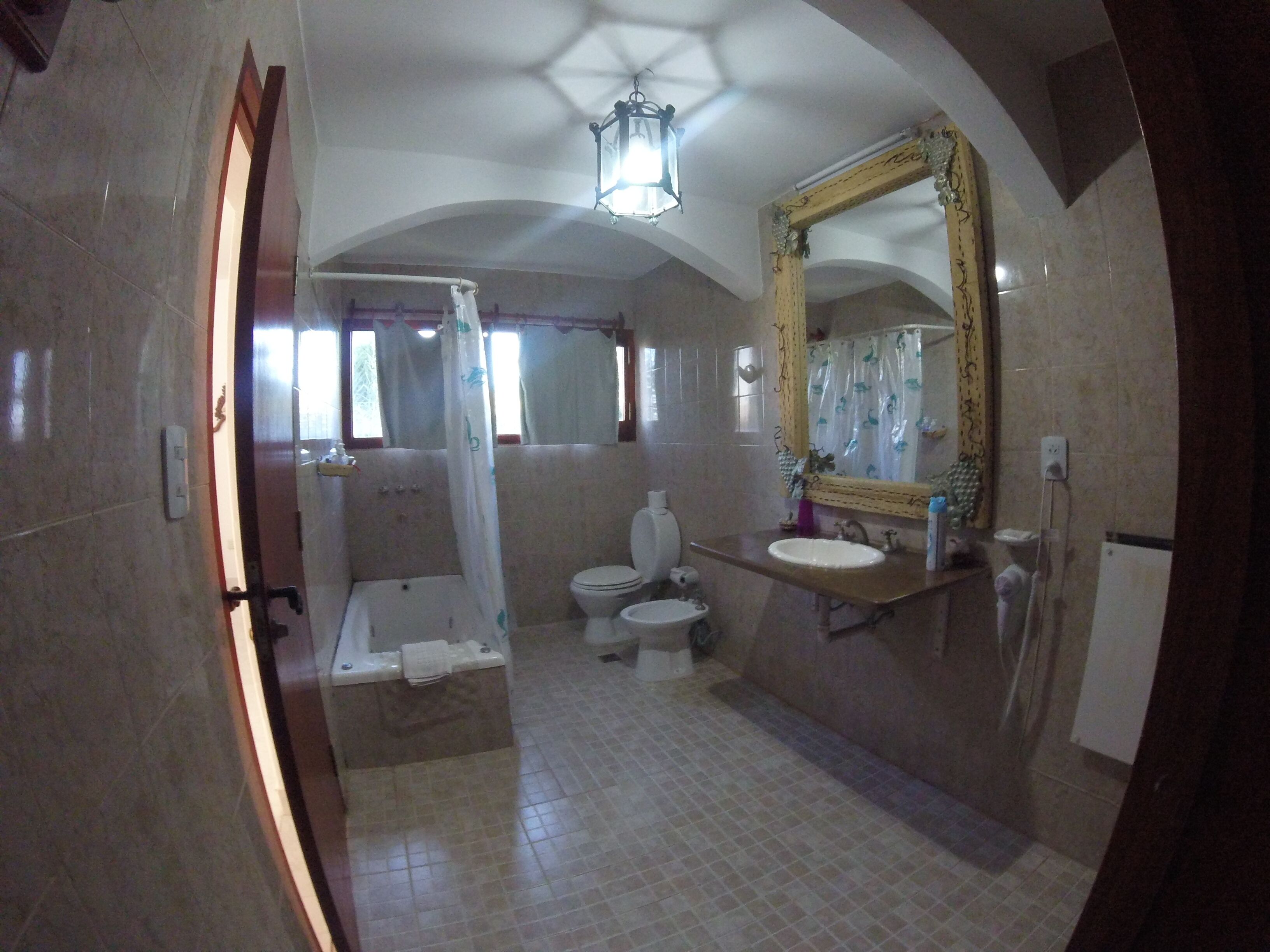 superior double room | bathroom | shower, free toiletries, hair dryer, towels