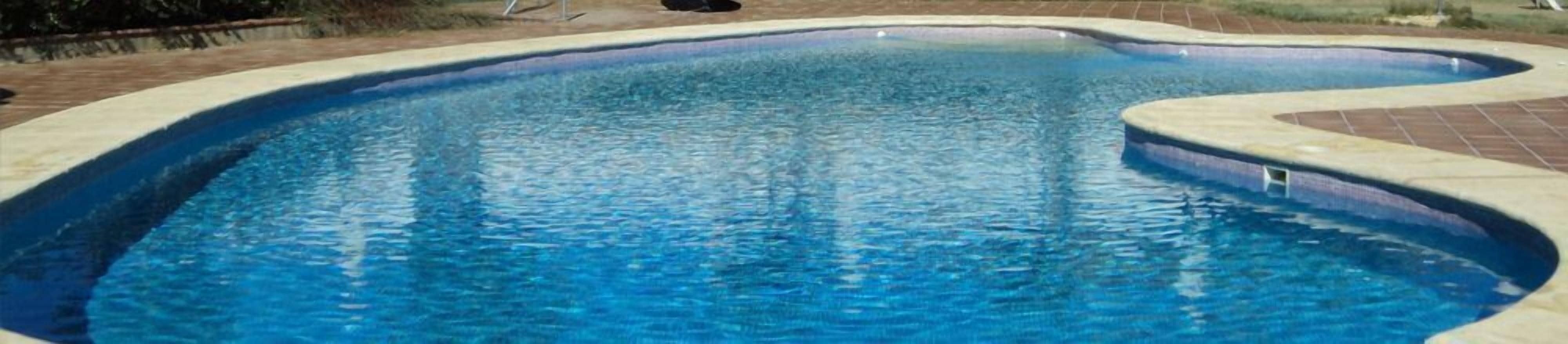 seasonal outdoor pool, pool umbrellas, pool loungers