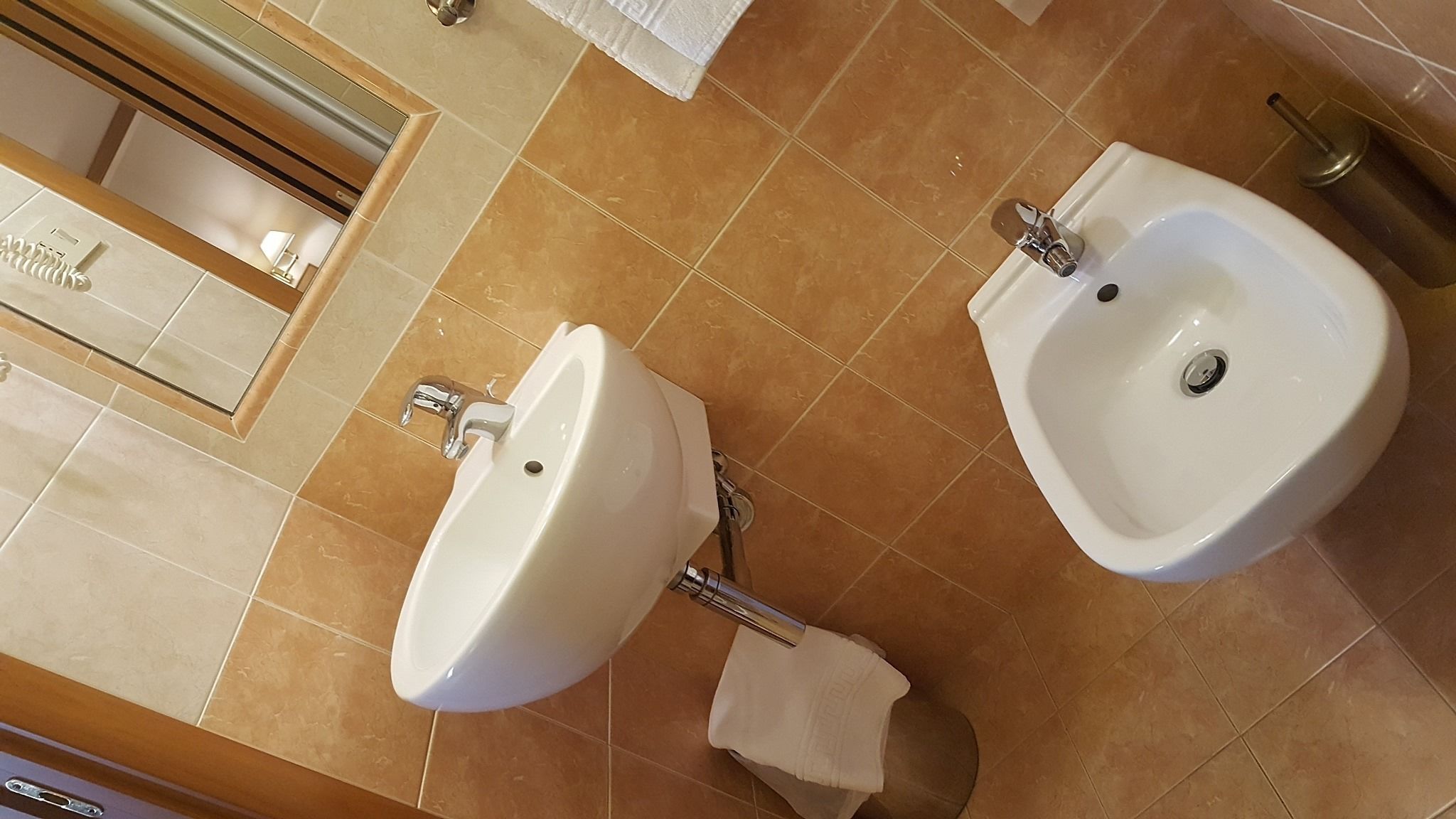 shower, hair dryer, slippers, bidet