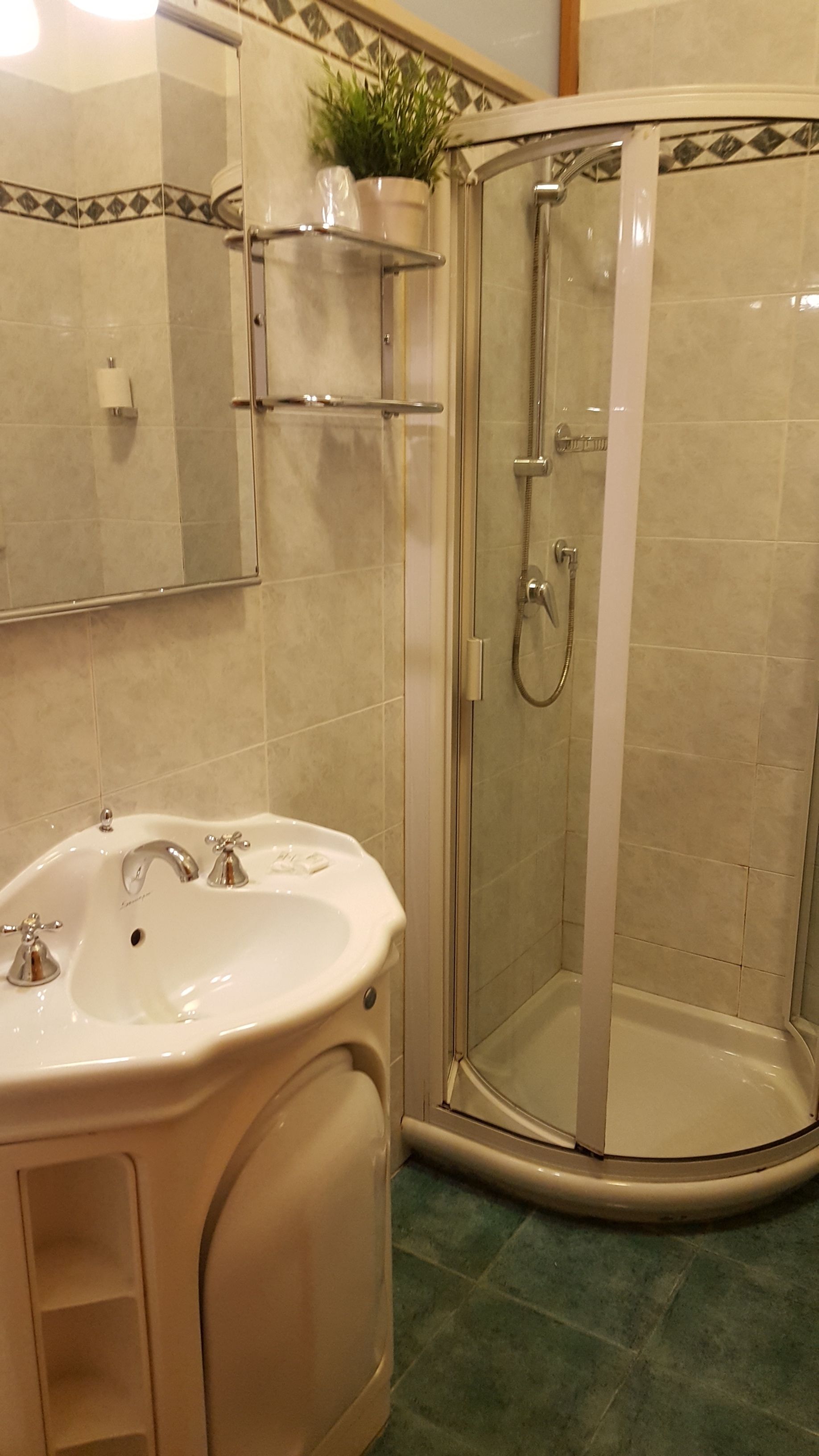 shower, hair dryer, slippers, bidet