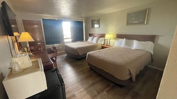 Standard Room, 2 Queen Beds | Desk, free WiFi, bed sheets