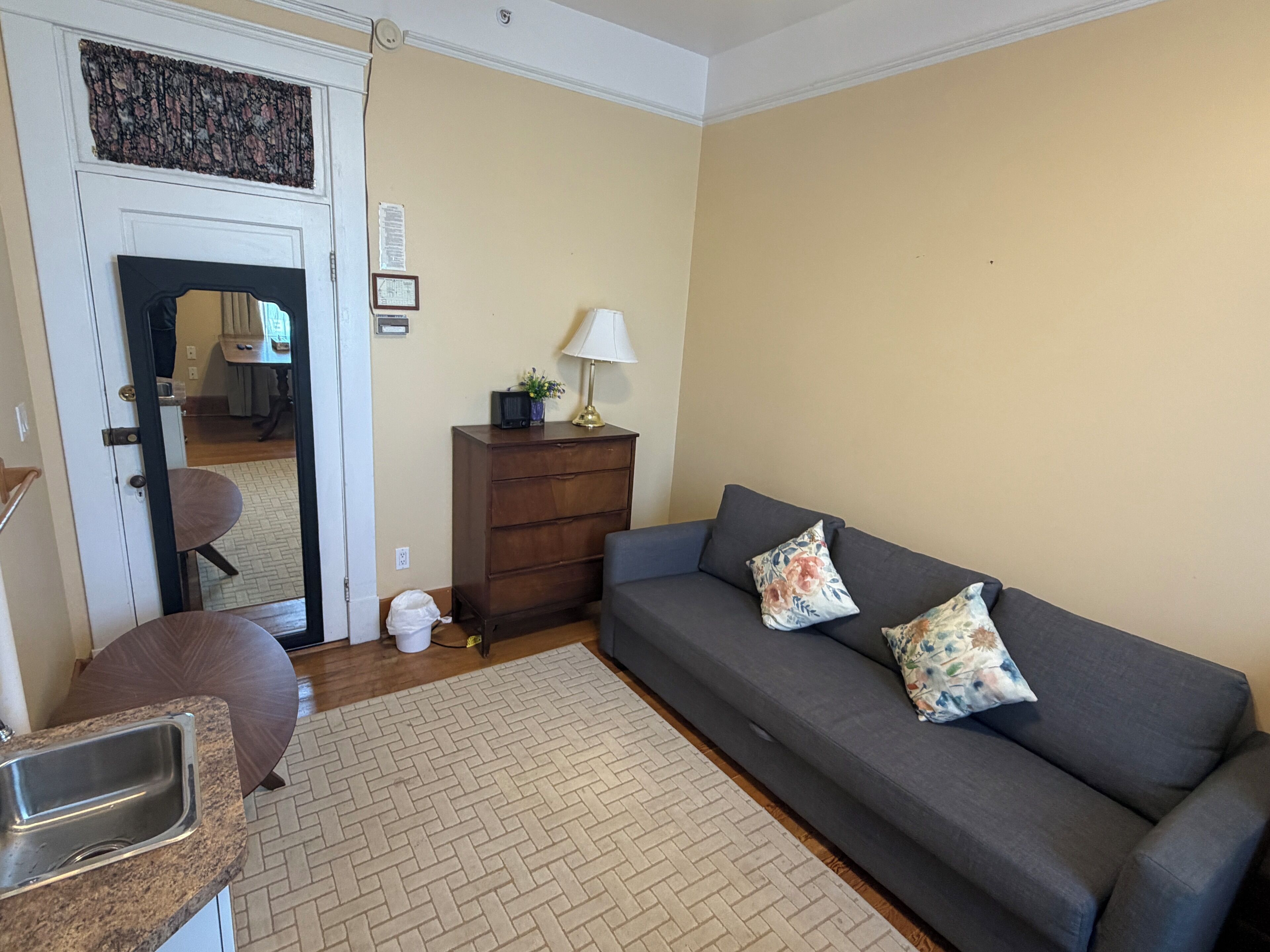 Classic-suite - 1 queensize-seng med sovesofa - bjergudsigt | Opholdsområde | 32-tommers fladskærms-tv med digitale kanaler, tv, streamingtjenester
