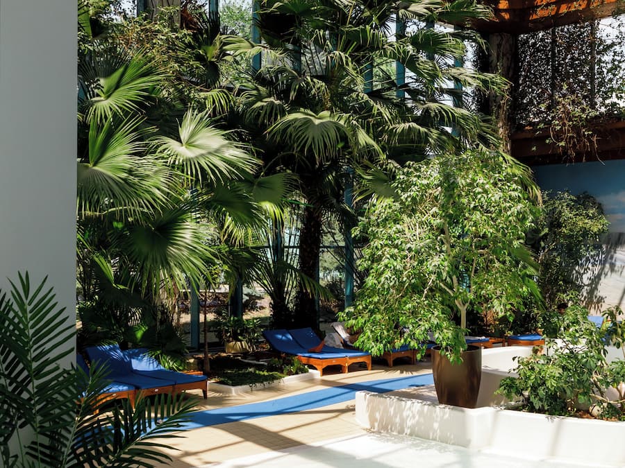 Indoor pool, open 7:00 AM to 11:00 PM, sun loungers