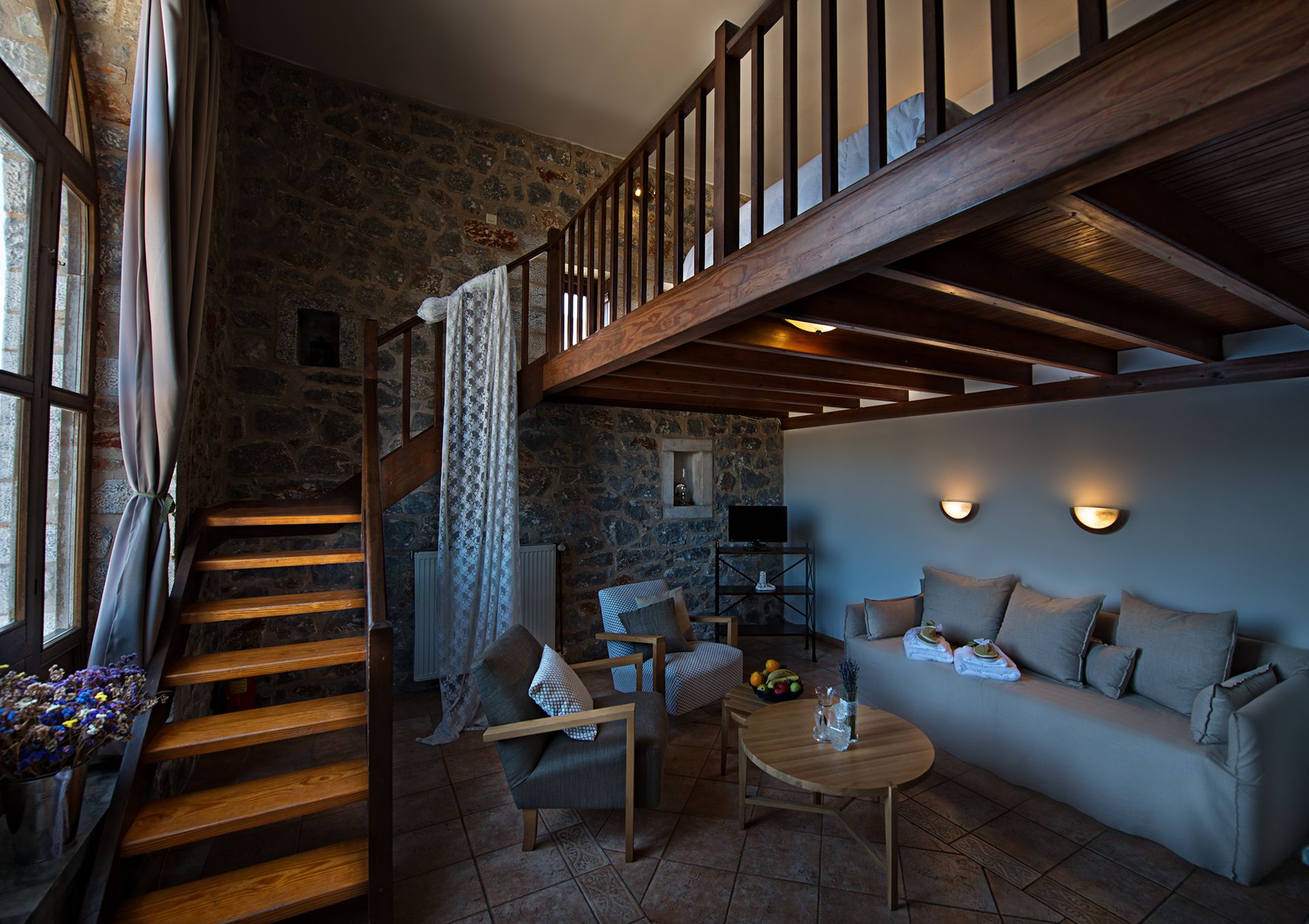 suite, balcony, sea view | living area | 32-inch flat-screen tv with digital channels, tv