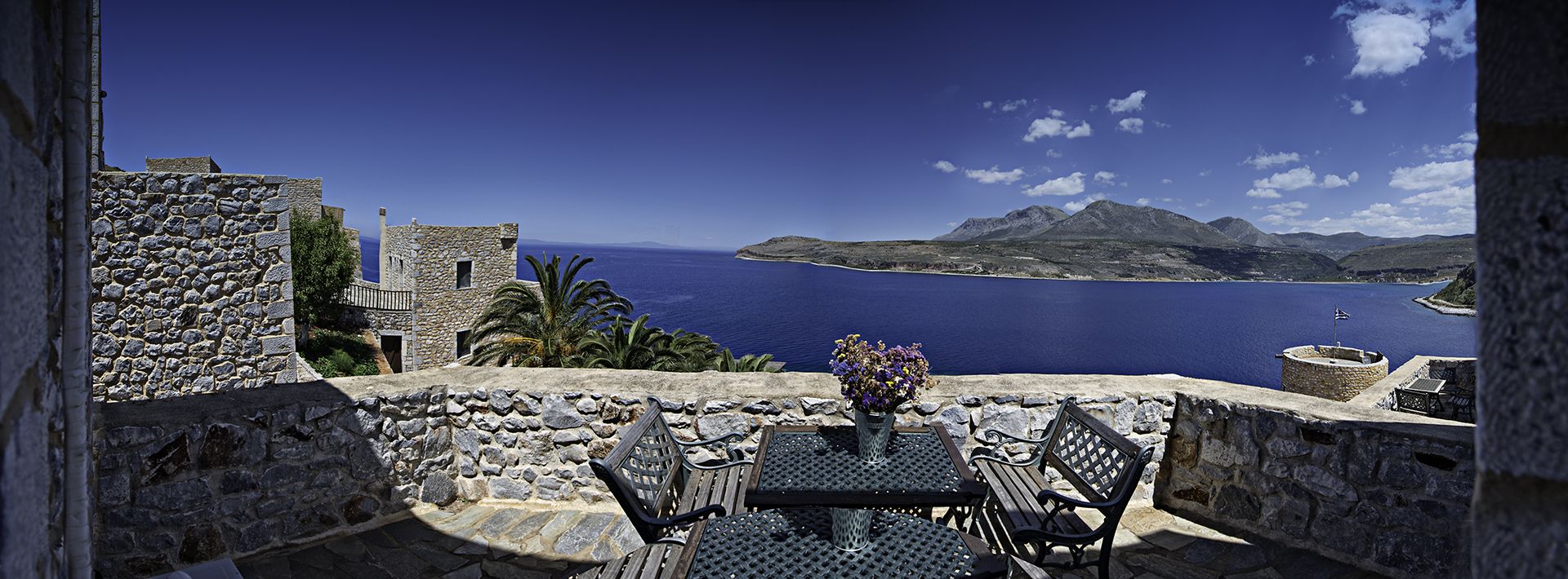 triple room, balcony, sea view | terrace/patio