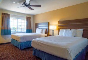 Standard Room, 2 Queen Beds, Non Smoking | Desk, soundproofing, cots/infant beds, rollaway beds - Rodeway Inn Near University-Gateway to Yosemite (Merced)