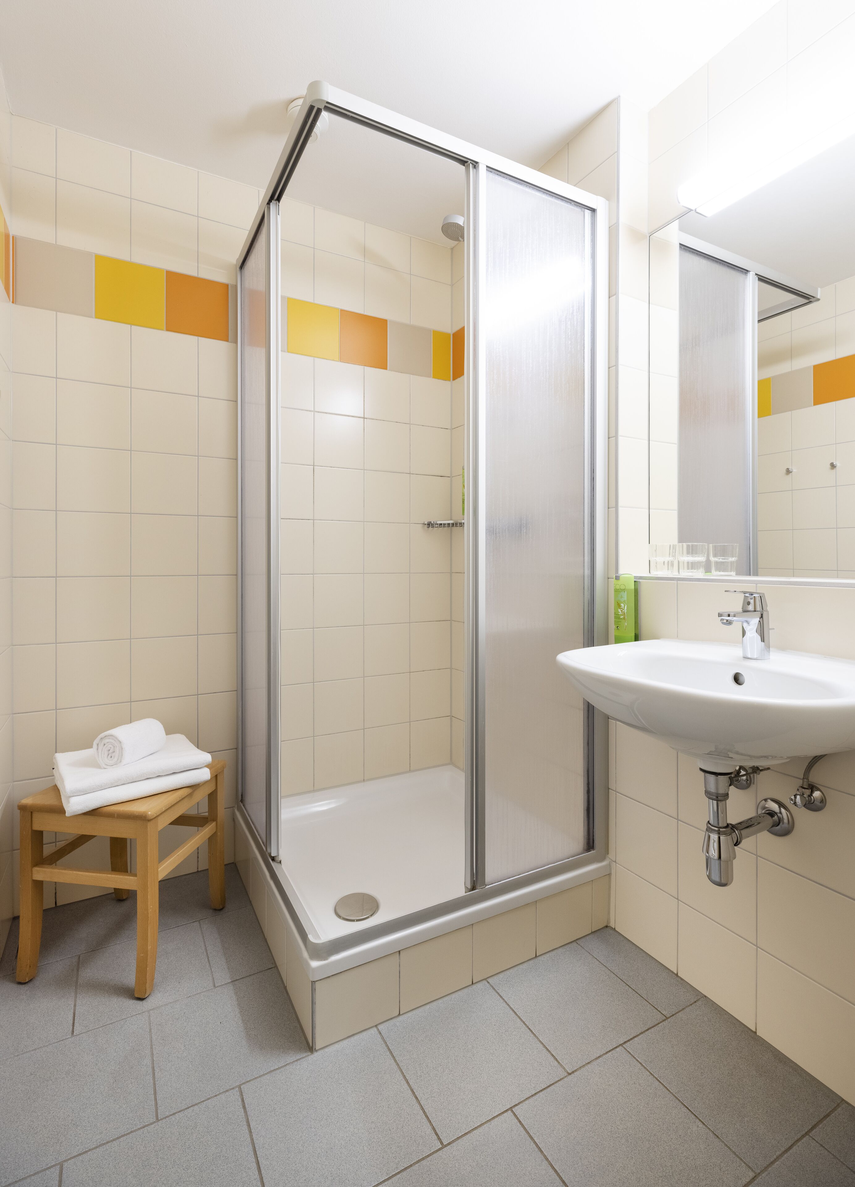 free toiletries, hair dryer, towels