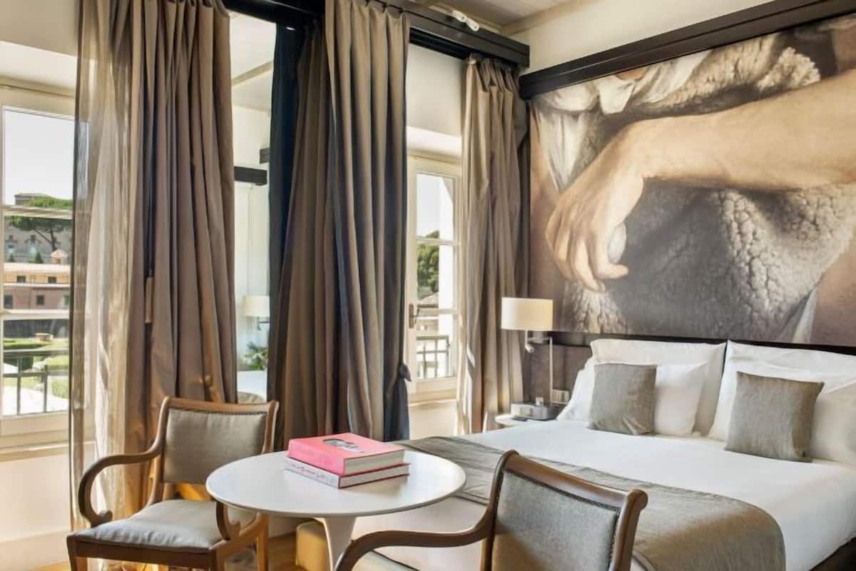 Lakens van Egyptisch katoen, luxe beddengoed, donsdekens, een minibar