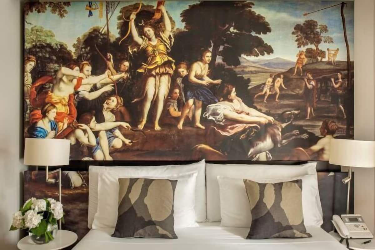 Lakens van Egyptisch katoen, luxe beddengoed, donsdekens, een minibar