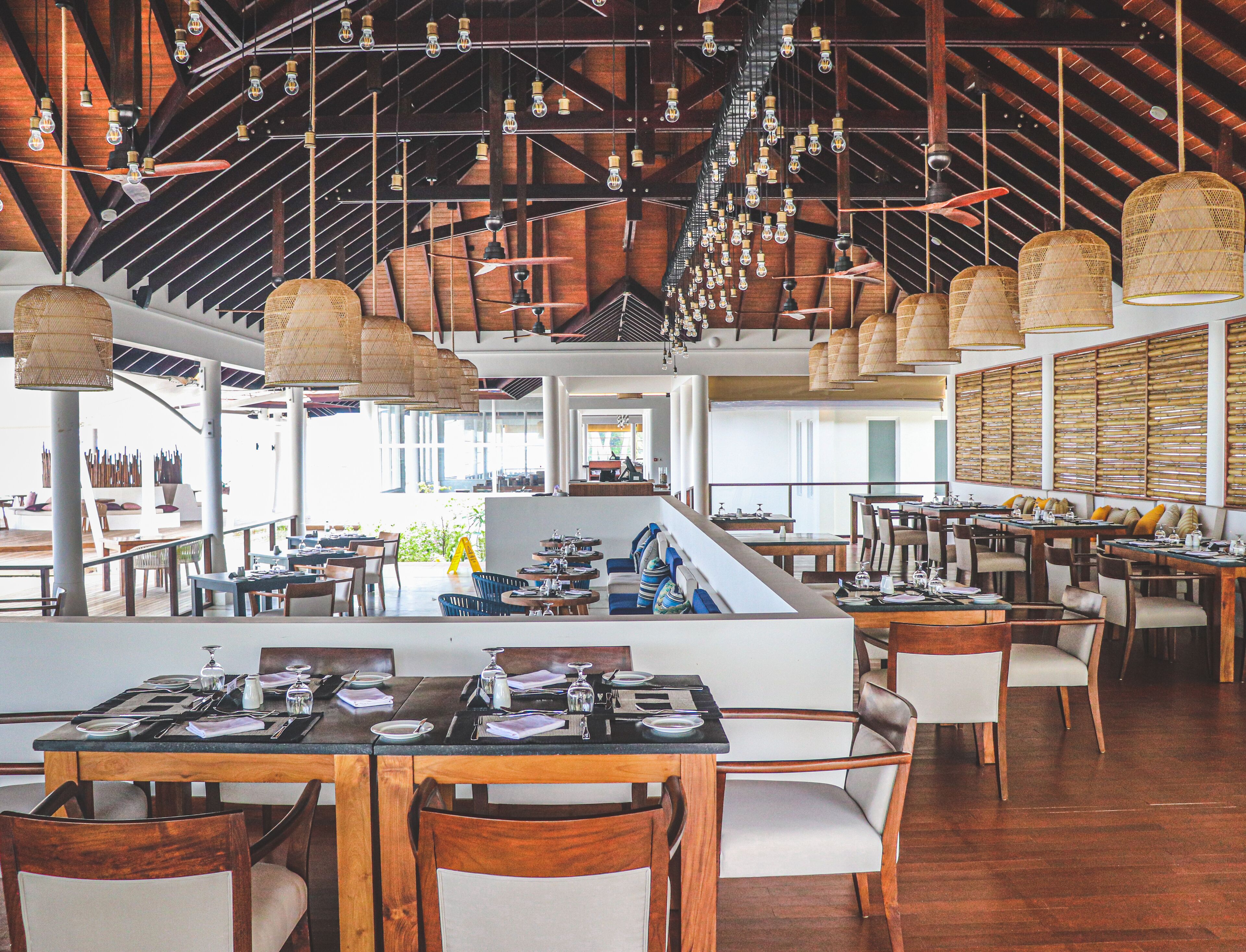 breakfast, lunch, dinner served; sea views