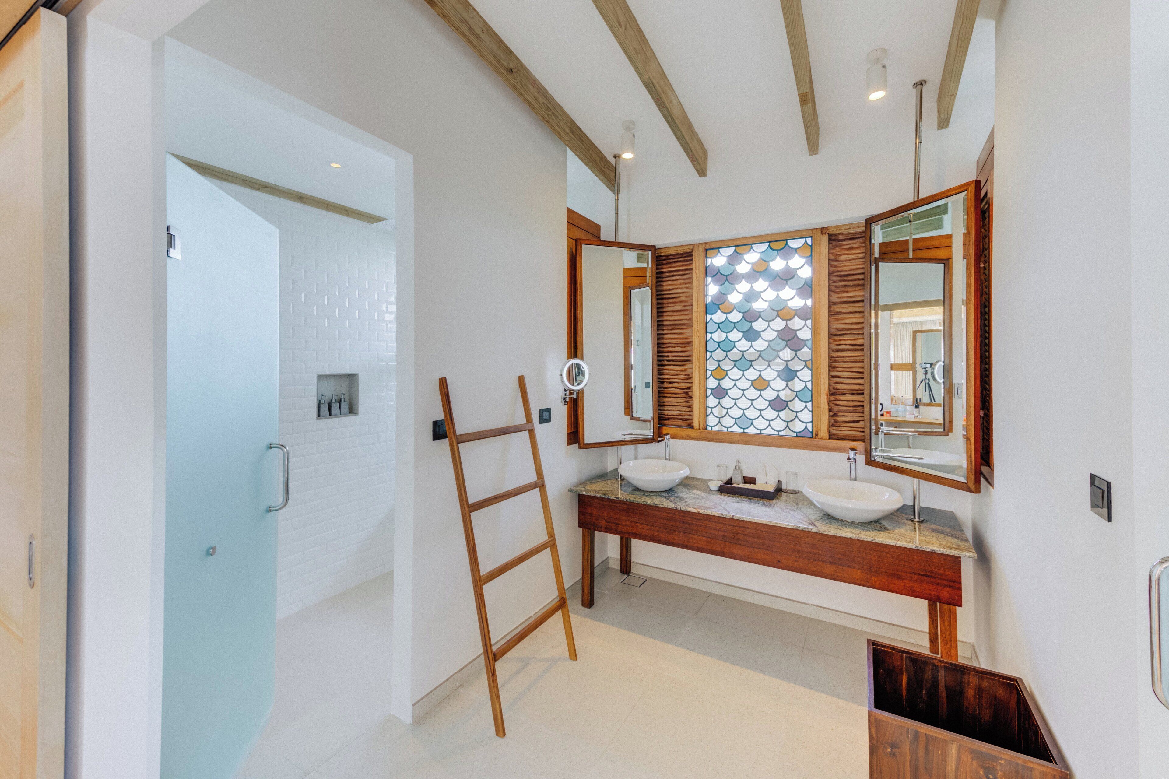 water bungalows | bathroom | shower, free toiletries, hair dryer, slippers