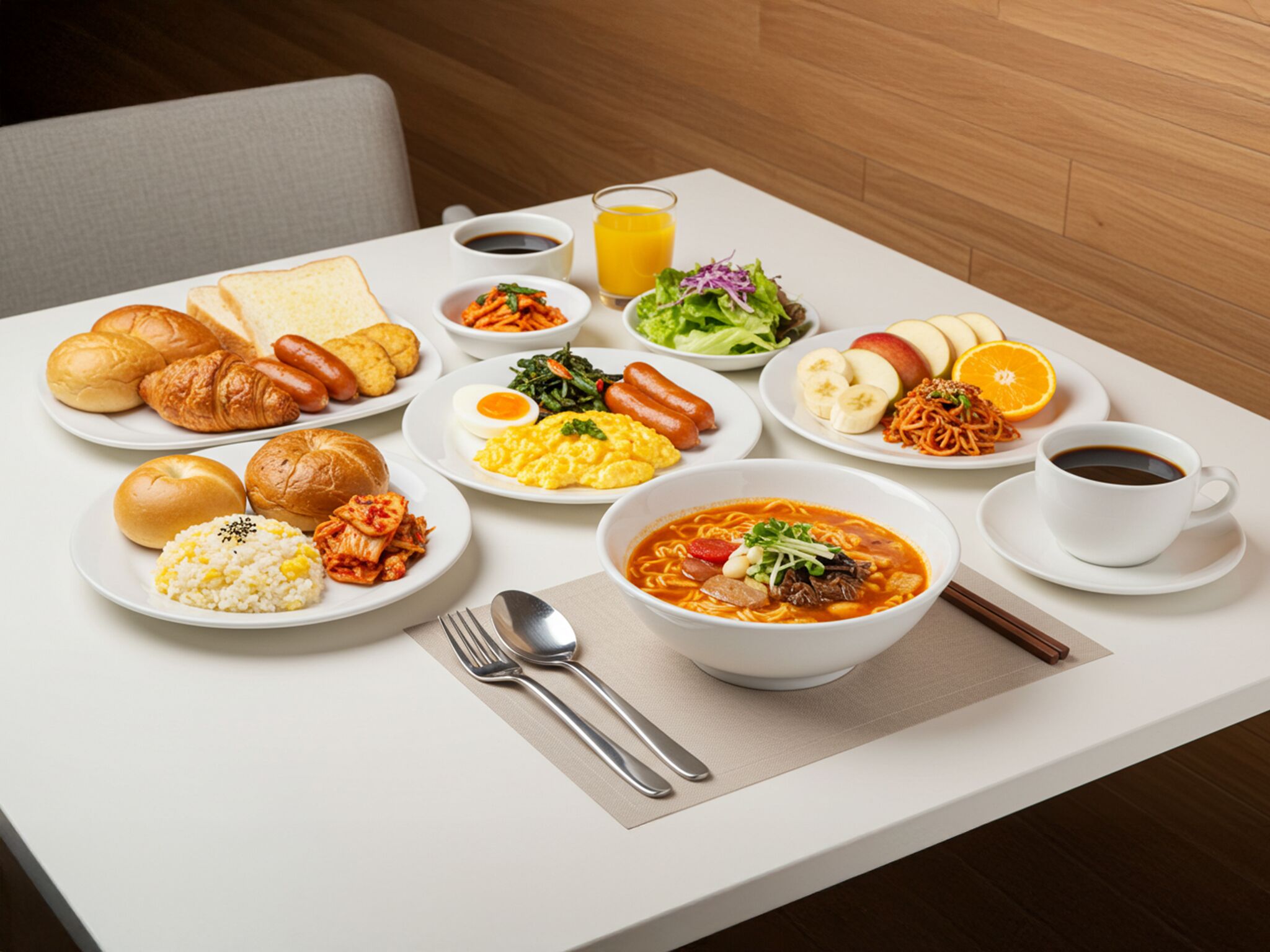 daily buffet breakfast (krw 15000 per person)