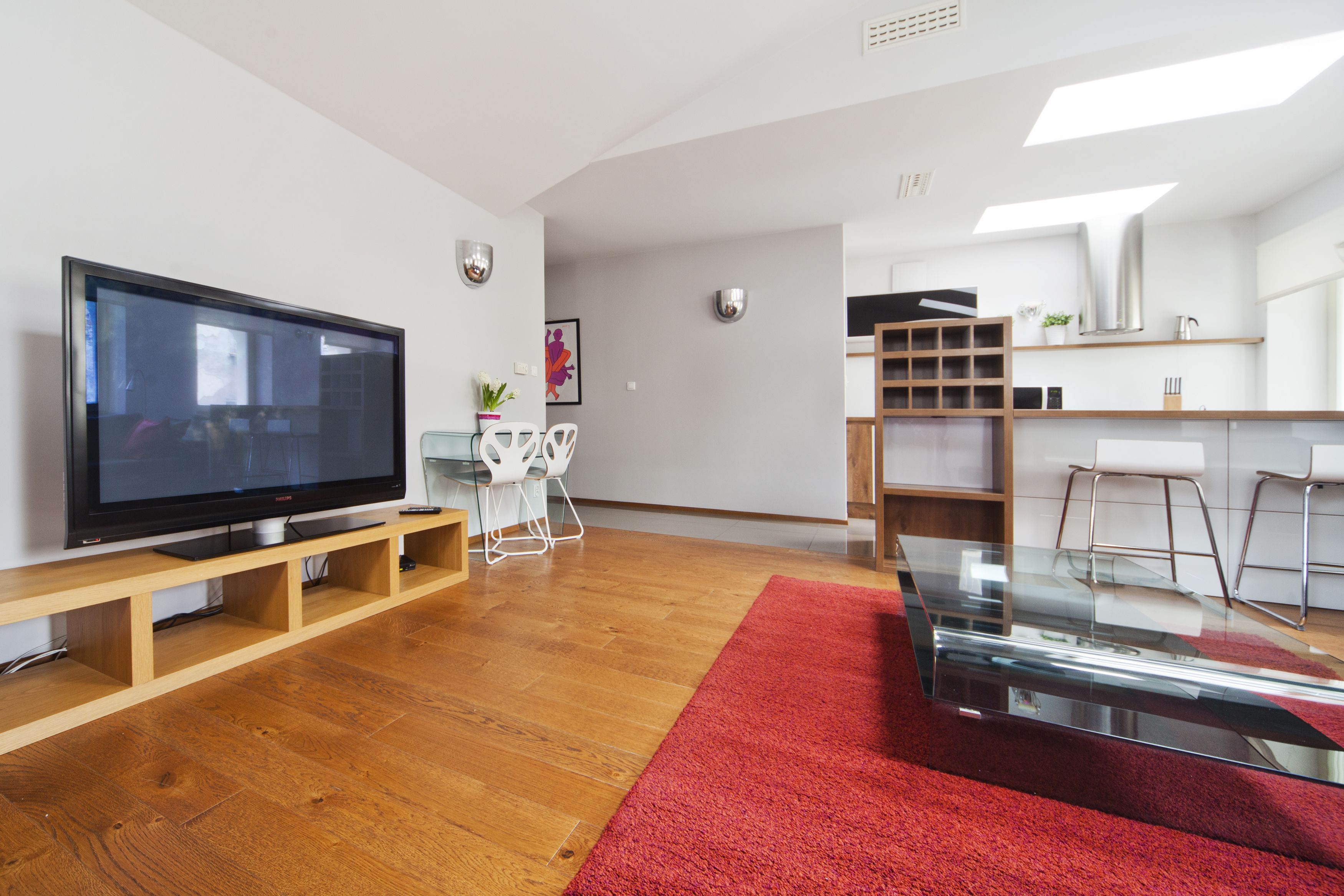 deluxe apartment, 1 double bed with sofa bed | living area | lcd tv