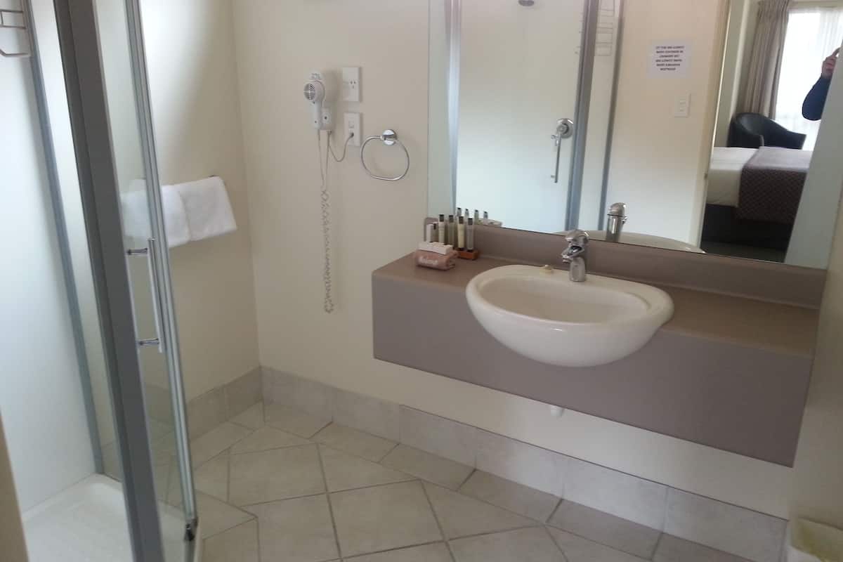 free toiletries, hair dryer, towels