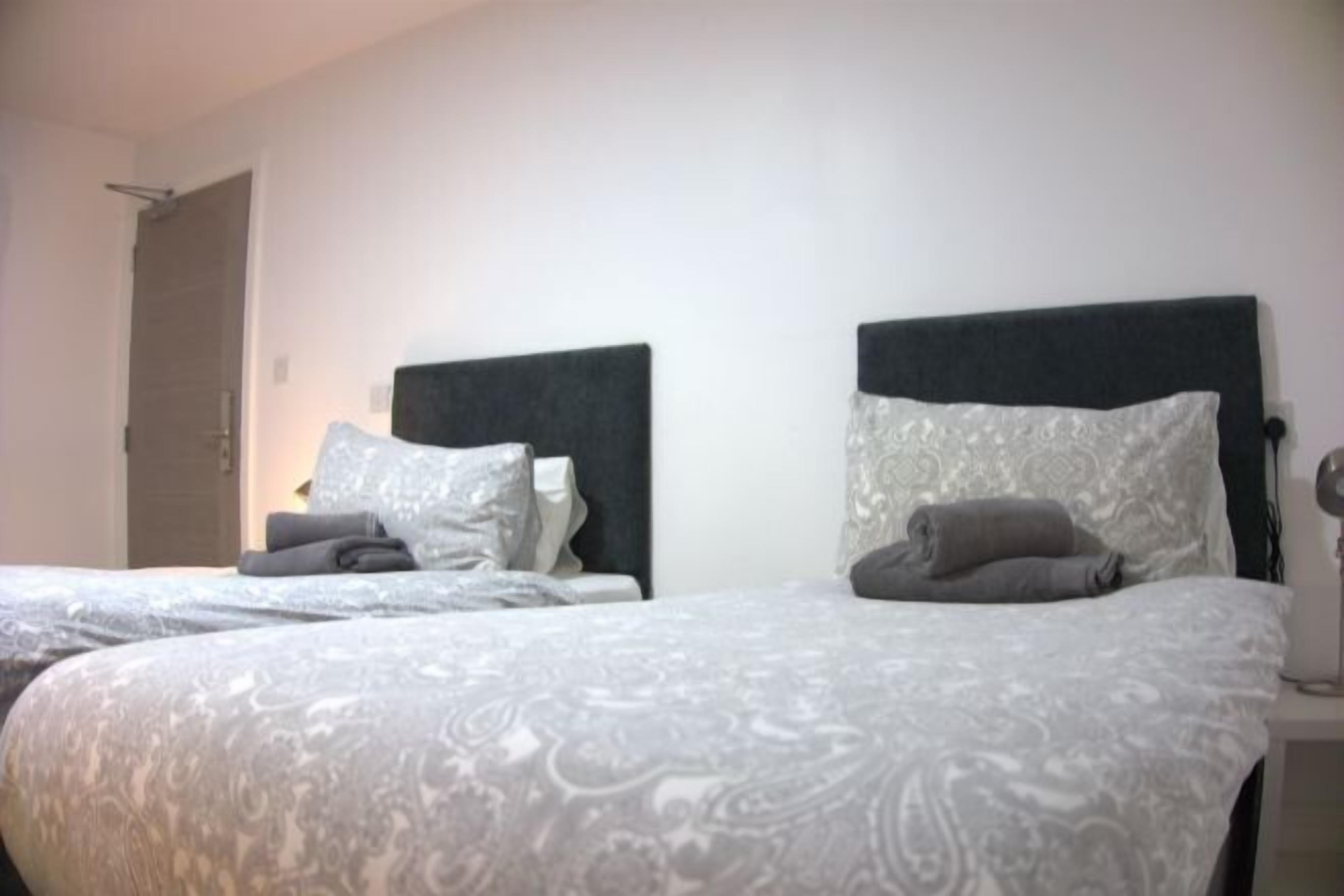 Premium bedding, memory foam beds, free WiFi, bed sheets