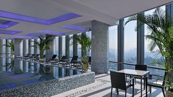 Indoor pool, outdoor pool, open 6:00 AM to 10:00 PM, sun loungers