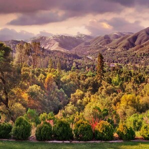 A mountainous landscape with dense forest and a clear sky. - Bella Vista Bed and Breakfast (Placerville)