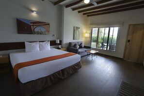 Junior Room, 1 Queen Bed, Pool View | Premium bedding, minibar, in-room safe, desk