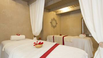 Couples treatment rooms, sports massages, beach massages, body scrubs