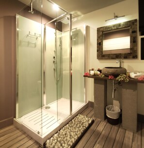 Chambre Double, vue lagon | Salle de bain