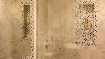 Ducha, cabezal de ducha tipo lluvia, artículos de tocador gratuitos