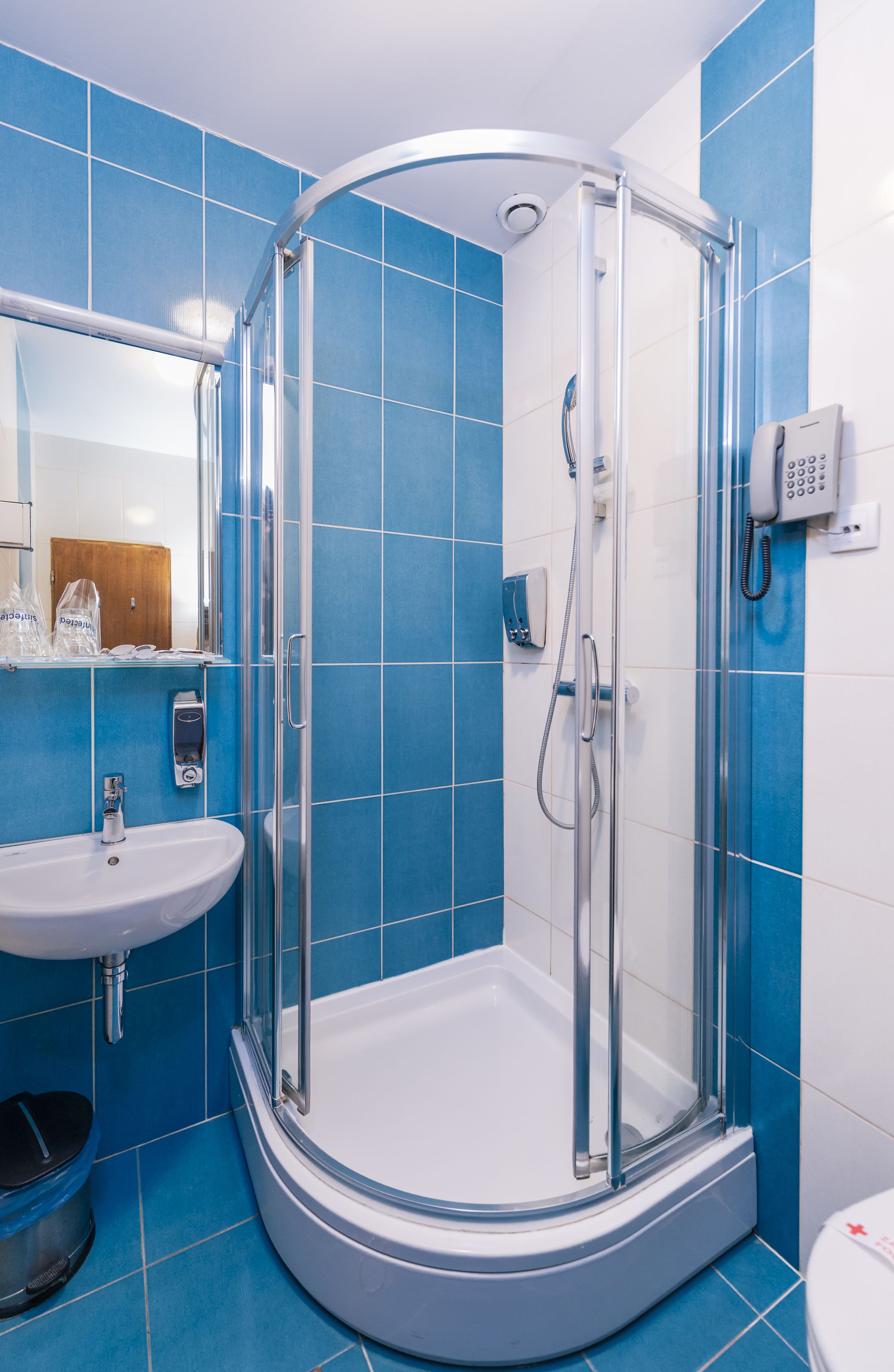 free toiletries, hair dryer, towels