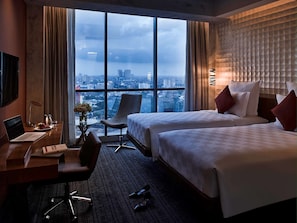 Free minibar items, in-room safe, desk, laptop workspace
