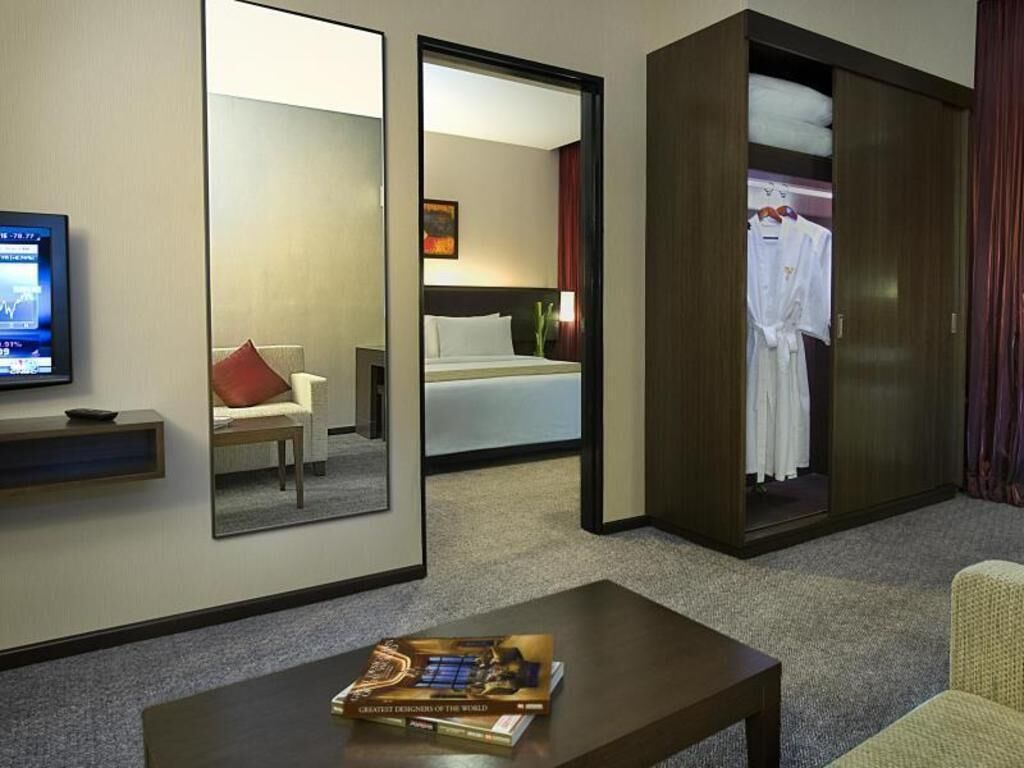 In-room safe, desk, laptop workspace, blackout curtains