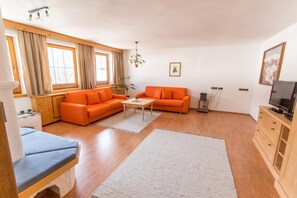 Televisión LCD, piso con calefacción