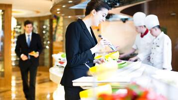 Buffet breakfast for a fee